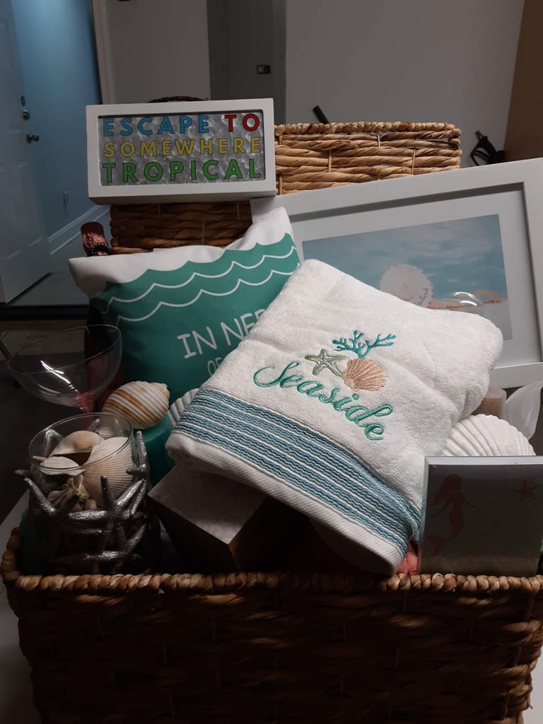 "Seaside Relaxation Basket" ($360 Value) - Donated by Dianna Brouthers
